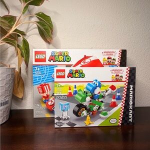 LEGO Super Mario Kart Yoshi Bike 72031 & Standard Kart 72032, Mario & Yoshi